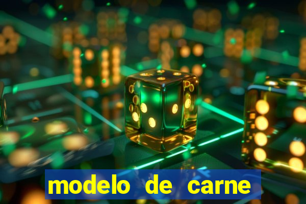 modelo de carne para pagamento